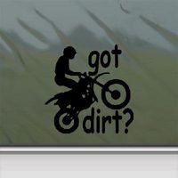 ADHESIVE VINYL NOTEBOOK DECOR HOME DECOR BLACK DECORATION DIE CUT CAR ART DIRTBIKE MOTORCYCLE ENDURO STICKER DECAL HELMET CAR WINDOW GOT DIRT? BIKE LAPTOP AUTO MACBOOK WALL ART