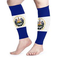 Calf Compression Sleeves 1 Pair El Salvador Flag Sport Elasticity Calf Compression Socks for Men & Women