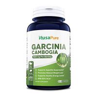 Pure Garcinia Cambogia 180 Veggie Caps 1500mg (Vegetarian, Natural, Non-GMO & Gluten Free) - Weight Loss Supplement - Natural Appetite Suppressant