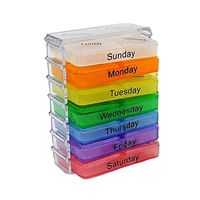Kylin Express 7 Day Weekly Compartment Pill Organizer Sorter Box Holder Medicine Container