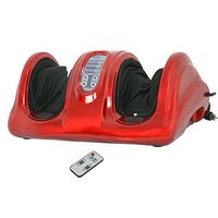 Red Shiatsu Kneading and Rolling Foot Leg Massager Calf Ankle Remote Included with Ebook