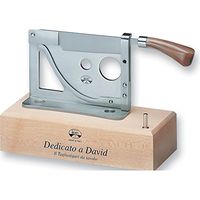 Coltellerie Berti Cigar Cutter w/Wood Base | Ox Horn Handle