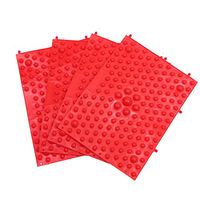 LIOOBO 4pcs Foot Massage Mats for Plantar Fasciitis Treatment Acupressure Massage Mats Outdoor Game (Red)