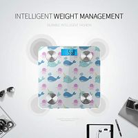 Cute Cartoon Whale and Waves Scale Body Fat Digital Scale Body Weight Smart Scale Tracks 8 Key Compositions Analyzer Sync with Fitness Apps 400 Lbs