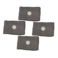Maserfaliw Anti Nausea Wrist Bands 4Pcs/Set Anti Nausea Knitted Bracelet Car Auto Sea Sick Sickness Wrist Bands Silver Gray