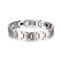 HELLOYOUNG New Hot Men Magnetic Bracelet Classic Titanium Steel Anti-snoring Health Care Anti Snore Wrist Watch Sleep Snoring Other (Wellness & Relaxation) (05)