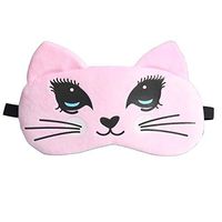 Cute Cat Animal Sleep Mask Soft Eye Mask Blindfold Eye,Blindfold Eyeshade for Men and Women kids(Pink)