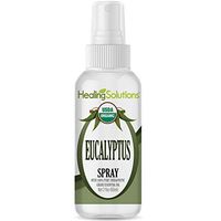 Organic Eucalyptus Spray – Water Infused with Eucalyptus Essential Oil – Certified USDA Organic - 2oz Bottle by Healing Solutions