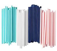 IKEA  SOTVATTEN Smoothie Straw.  Beautiful Colors of Light Green, Light Blue, and Light Pink, Set of 2