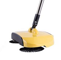 Automatic Brooms Fabal Household Hand Push Automatic Sweeping Robot Vacuum Cleaner without Electricity Broom (Yellow)