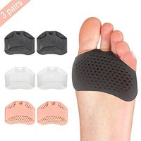 Metatarsal Pads Ball of Foot Cushions - Reusable Silicone Foot pad,Soft Honeycomb Forefoot Pain Relief Inserts for Women and Men(6 Pieces)