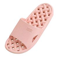 Womens Mens Indoor Bathroom Shower Solid Slide-on Slippers Poolside Shoes Cozy Non-Slip Indoor Slippers Pink