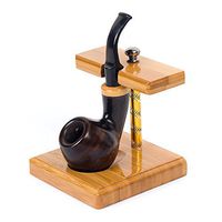 New Natural Bamboo Smoking Pipe Stand Rack Holder (for 1 Pipe)