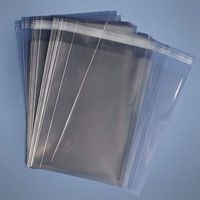 Packaging Bags Suppliers 100 Clear Cello Bags, 6 x9 1/2'' Resealable Cellophane OPP Poly Sleeves 1.6 Mil