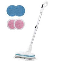 ALBOHES Electric Cordless Mop, Spin Mop Cleaner Polisher Floor Cleaner for All Surfaces, Rechargeable Spinning Mop -Polisher and Scrubber for Indoor Use - Reusable Pads
