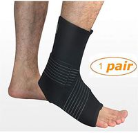 ZPPLD Adjustable Black Ankle Support Brace with Breathable Design,Most for Walking, Running, Sprains, Arthritis, Achilles and Tendon Pain,M