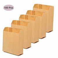 100 Pcs Kraft Brown Paper Sandwich Bags Unbleached Compostable Natural Kraft Paper Stock Food Bags by Cutepuppy (Small)