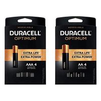 Duracell Optimum 1.5V Alkaline AAA Batteries with AA Alkaline Batteries | Long Lasting 1.5V Double A Battery|4 Count