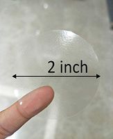 SMARSTICKER Clear Retail Package/Envelope Seals, 2" Round Circle Clear Wafer Seals Stickers Labels 500/Pack