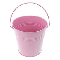 Homeford Firefly Imports Metal Pail Buckets Party Favor, 5-Inch, Light Pink, 5"
