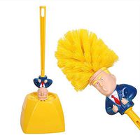 HANNA-SHOP Donald Trump Original Trump Toilet Brush Gag Gift Novelty Gift (White, Toilet Brushe & Holder)