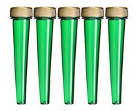 EZtube 5-Pack Joint Blunt Cigarette Tube Doob Vial Holder Waterproof Airtight Smell Proof Odor Sealing Container (Green)