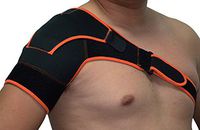 Yosoo Shoulder Brace Adjustable Sports Therapy Back Shoulder Brace Shoulder Pad Wrap Support Belt Single Sports Pretector
