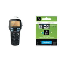 DYMO LabelManager 420P Rechargeable Hand-Held Label Maker (1768815) + 2 Bonus Rolls of 1/2" Clear Tape with Black Print