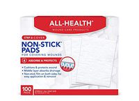 All Health Non-Stick Pads, 100 Pads, 3"X 4" | for Covering & Protecting Wounds