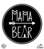 GT Graphics Mama Bear Camping Black - 3" Vinyl Sticker - for Car Laptop I-Pad Phone Helmet Hard Hat - Waterproof Decal