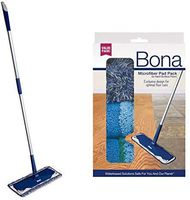 Bona Microfiber Floor Mop 3-Piece Microfiber Pad Pack - Set of 2 Pack