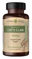 Vitamin World Cat's Claw (uña de gato) 500 mg Supports Joint Health 100 Release Capsules