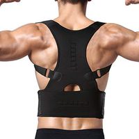 FITTOO Back Brace Posture Corrector with Magnetic Therapy, Fully Adjustable Back Support Belt Improves Posture and Provides Lumbar Support for Men & Women