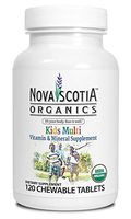 Nova Scotia Organics Kid's Multivitamins & Minerals (120 Chewable Tablets) Organic, Vegan and Plant-Based
