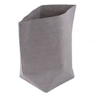 TraveT Decoration Washable Kraft Paper Storage Bag Container for Fruit Food Succulent Planting Household Wrap Box, Stone gray