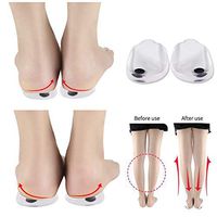 1Pair Gel Heel Pad Shock Absorption Corrective Bow Legs Cushion Alignment Shoes Wedge Support Magnetic Therapy Relieve Heel Pad Comfortable (Color : L)