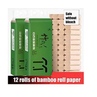 MOVEmen 12 Rolls Toilet Paper Rolls Household Toilet Paper Hand Towel Roll Primary Color Roll Paper Without Bleached Paper Towels