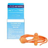 Taddlee Swimming Earplugs Waterproof Silicone Ear Plugs for Showering Bathing Surfing (Orange)