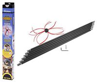 Gardus RCH205-B SootEater Rotary Chimney Cleaning System, Cleans Open Chimneys up to 18' with 6 Flexible 3' Rods, Includes Trim-to-Fit Spinning Chimney Whip