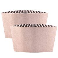 Disposable Corrugated Hot Cup Sleeves Jackets - 500ct Kraft Reusable Holder Cup Sleeve, Protective Heat Insulation Paper Plastic white Cups for coffee tea chocolate Drinks Insulated Fit 12oz 16oz 24oz