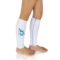 X31 SPORTS Calf Compression Sleeve - Improve Circulation - Shin Splint Support - Leg Pain Relief - Men & Women 1 Pair (White, Small)