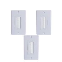HONGYE Wall Plate 3-Pack, Easy to Install, For Speaker HDMI Network Phone Cables Home Theater Systems Pass Through Insert (Snowy White)