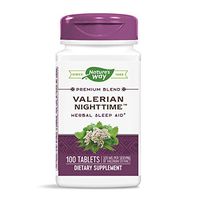 Nature's Way Valerian Nighttime Herbal Sleep Aid, 320 mg per serving of Valerian Extract, 100 Tablets (Packaging May Vary)