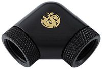 Bitspower G1/ 4 Inch Sled Dual Rotary (360 Degrees Rotation) 90 Degree Corner Extender Mat Black