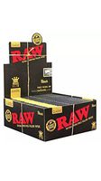 RAW 18236 Black King Size Slim Classic Ultra Thin 50 Booklets of 32 Sheets Paper
