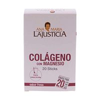 Ana María LaJusticia Collagen with Magnesium Strawberry Sticks, 20 Bars - Joint Supplements - Muscle Treatment
