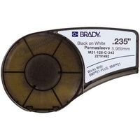 Brady M21-125-C-342, 110923 0.235" x7' White BMP21 Heat Shrink Wire Marking Sleeve, Pack of 3 Cartridges