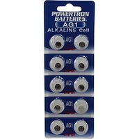 Powertron (10) AG1 Watch Batteries - SR621, SR621SW, 364, 164
