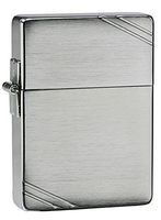Zippo 1935 Replica Pocket Lighter with Slashes, Brushed Chrome