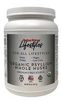 Yerba Prima Lifestyles 100% Organic Psyllium Whole Husks, Gluten Free & Non-GMO, 20 Oz
